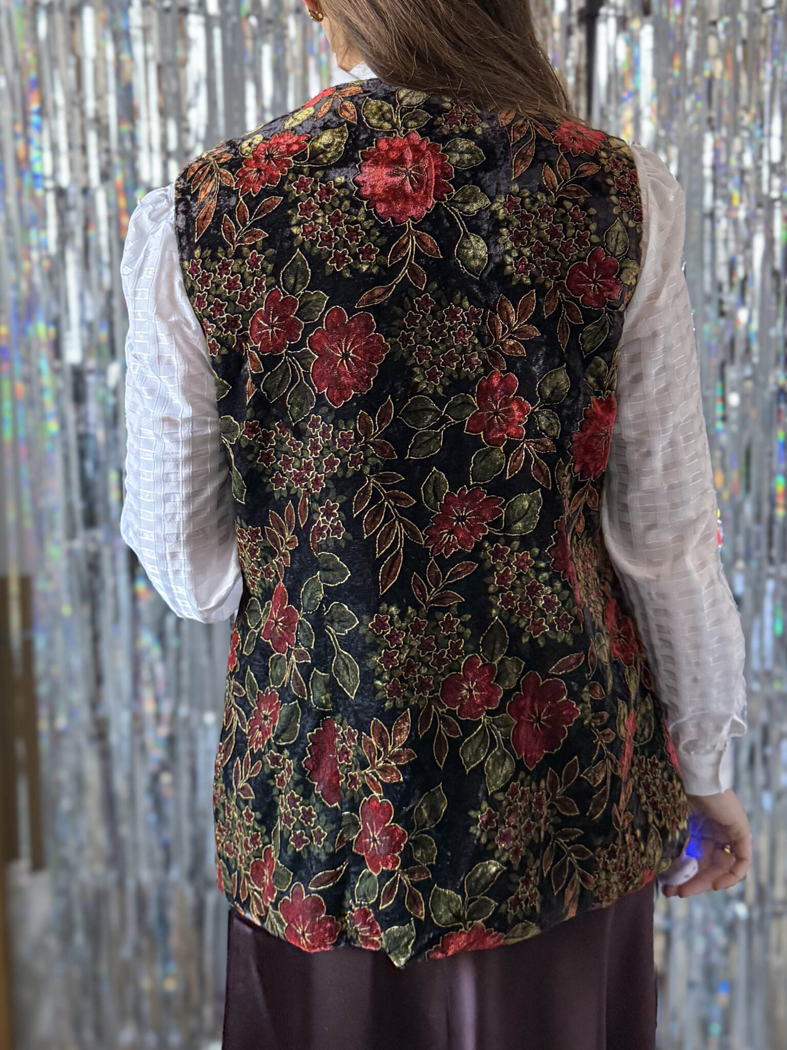 Imagen de Chaleco brillo flores (3)