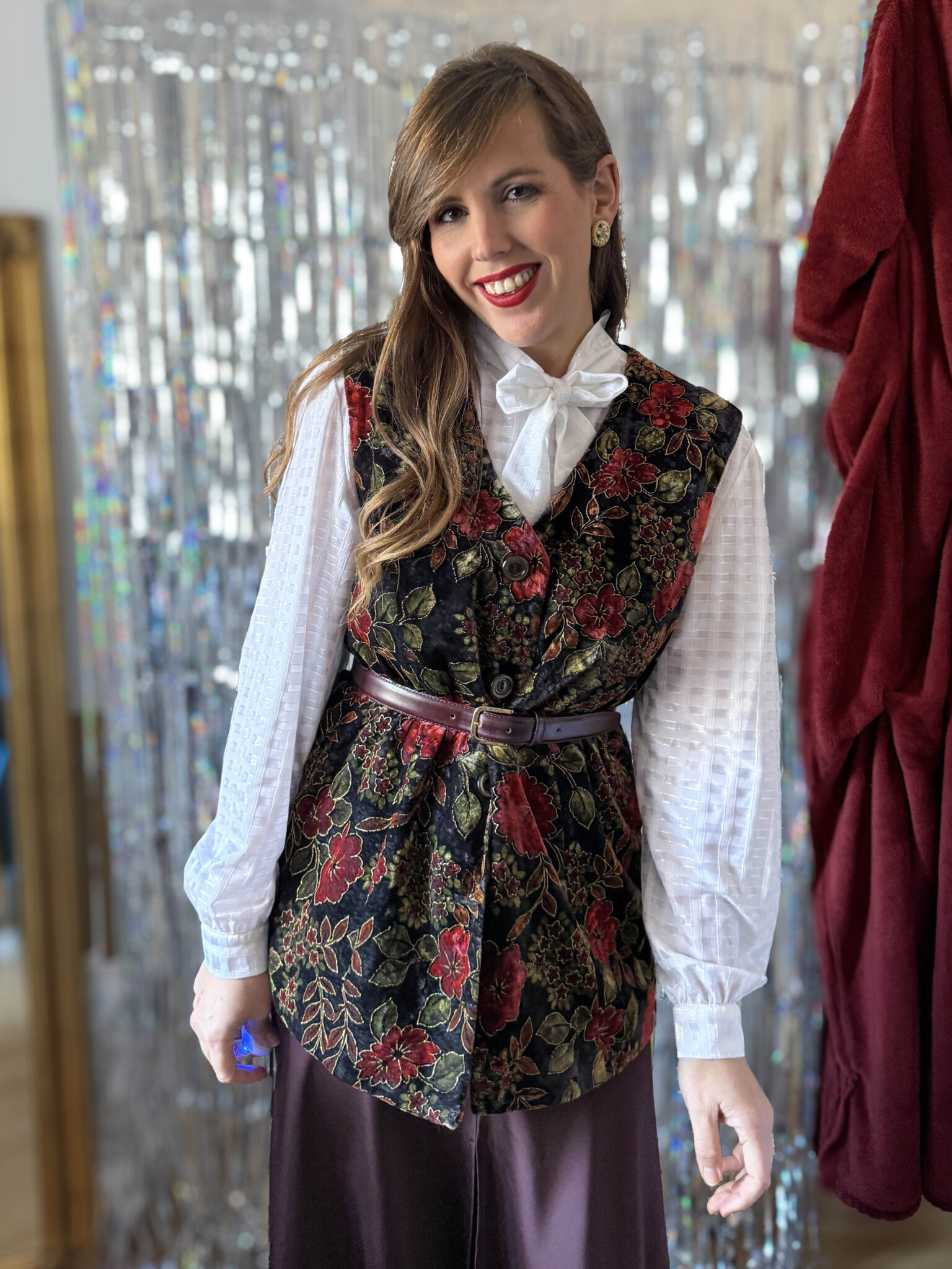 Imagen de Chaleco brillo flores (5)