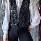 Imagen de Chaleco negro lentejuelas (1)