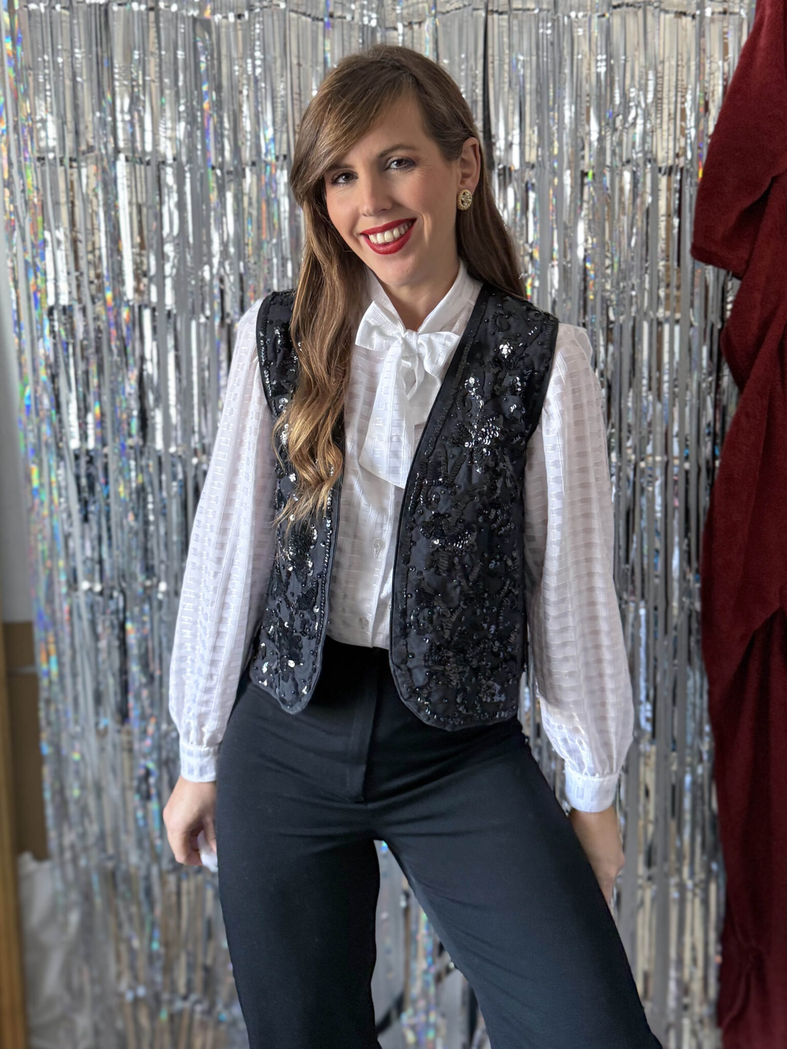 Imagen de Chaleco negro lentejuelas (2)