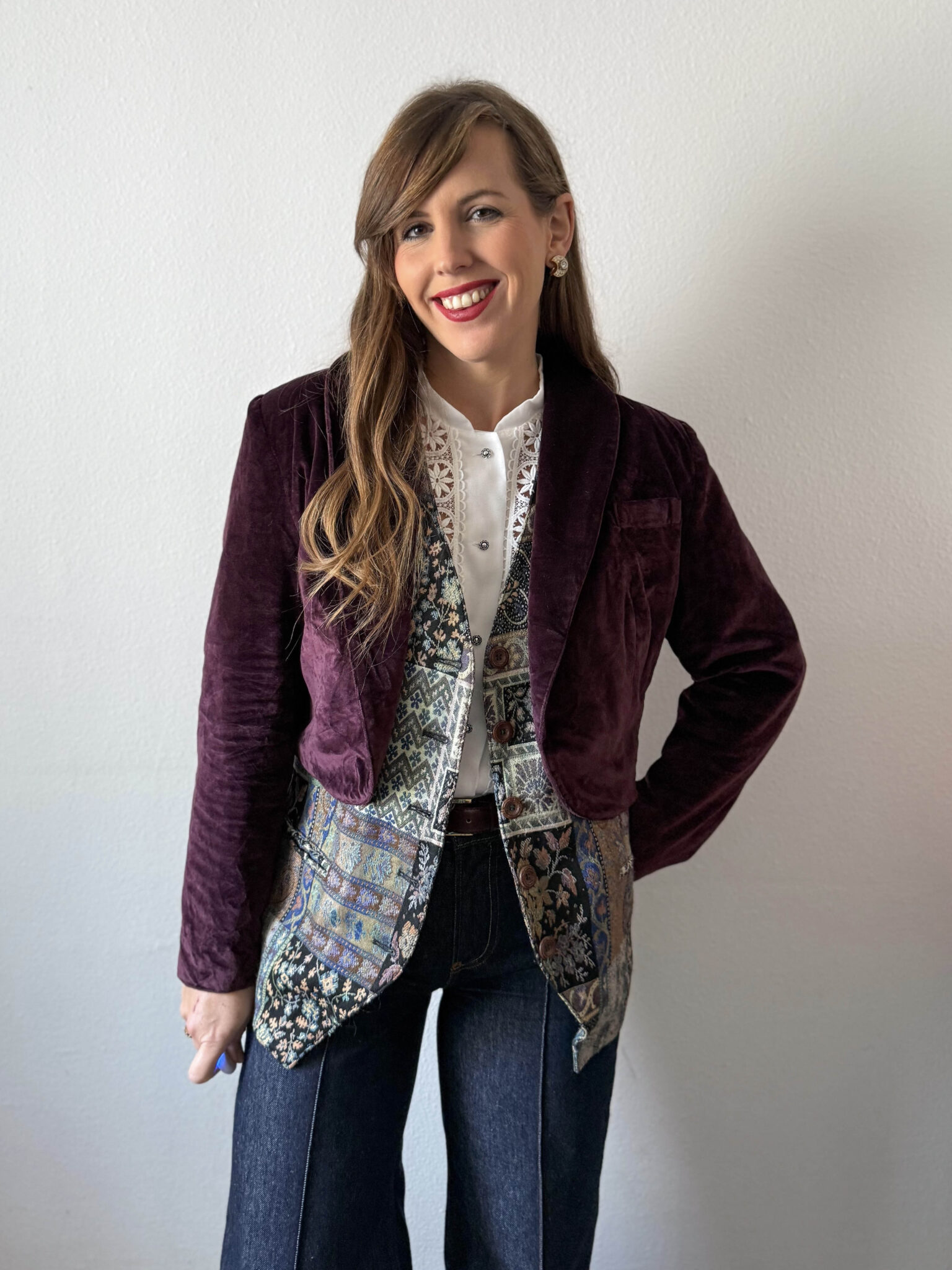 Imagen de Chaqueta velvet morada (3)