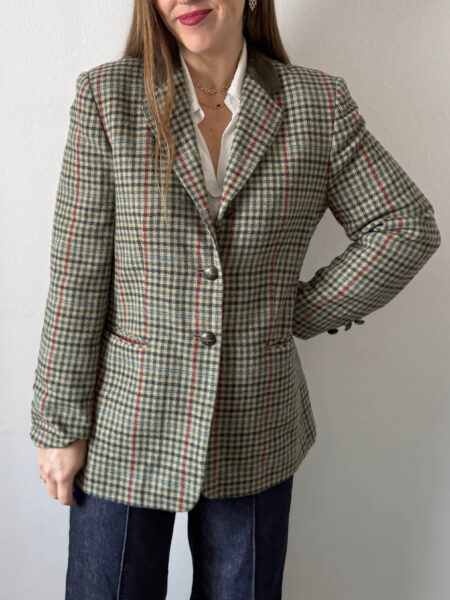 Blazer vichy verde