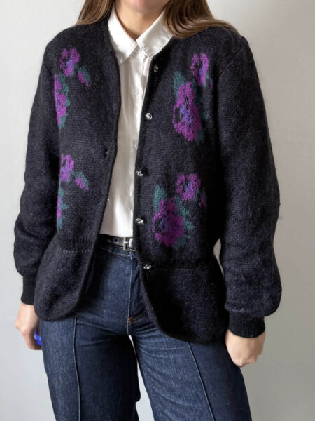 Cardigan italiano floral
