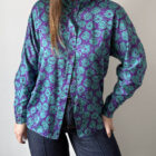 Blusa satinada bicolor