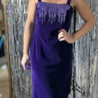 Imagen de Vestido morado terciopelo (1)