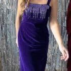 Imagen de Vestido morado terciopelo (2)