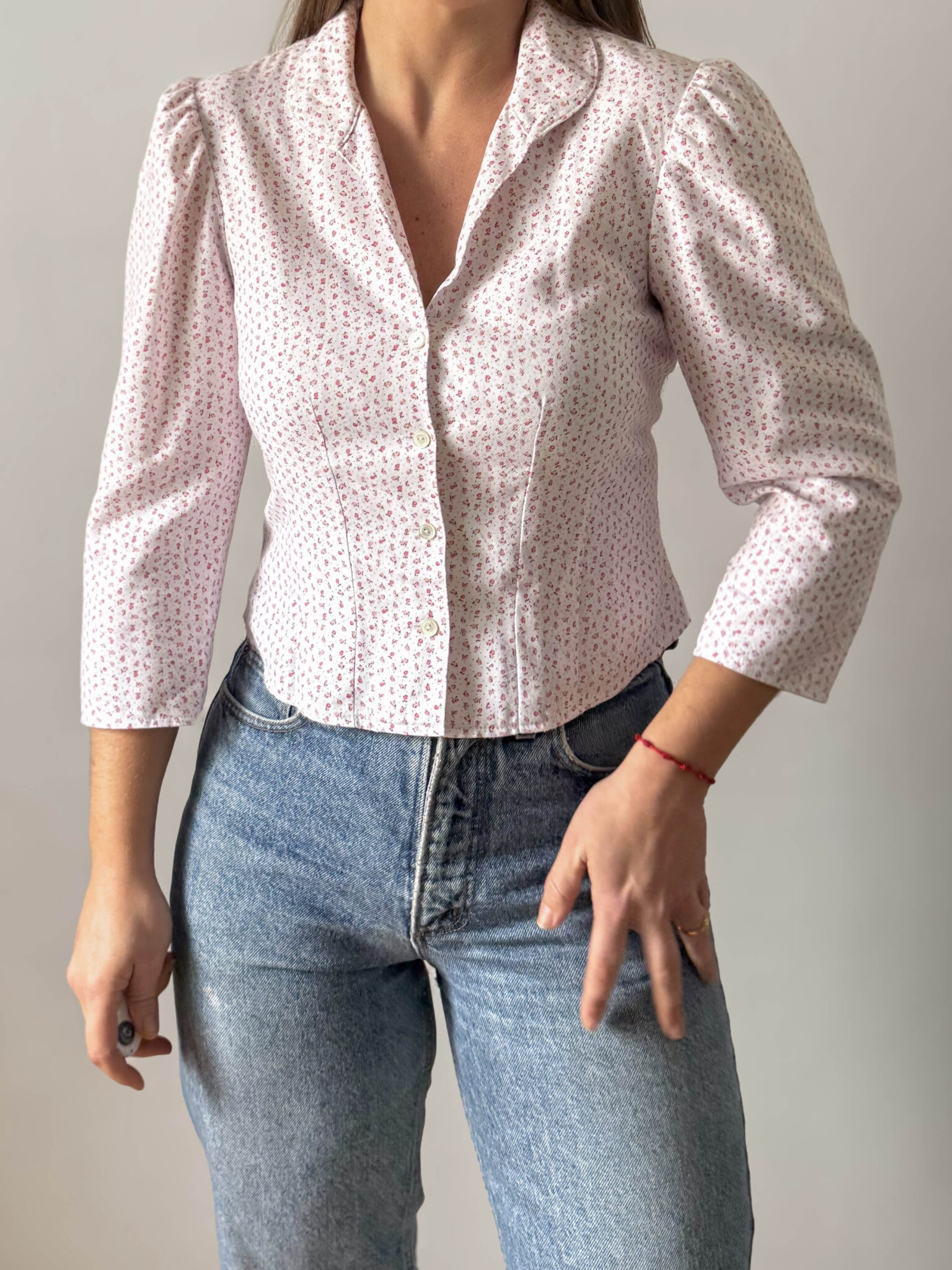 Blusa alemana con flores (4) Imagen de Blusa alemana con flores (4)