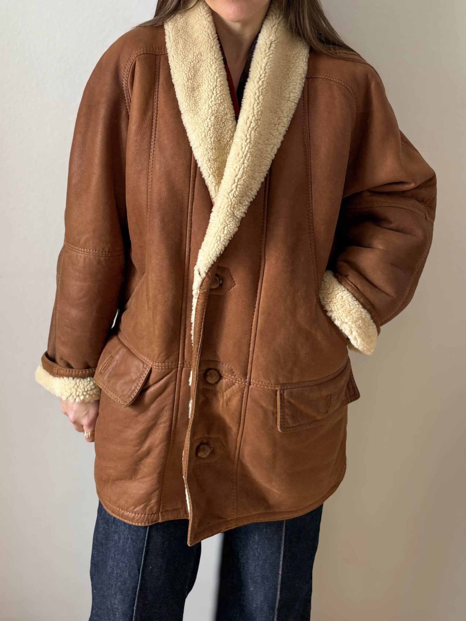 Abrigo vintage shearling (2) Imagen de Abrigo vintage shearling (2)
