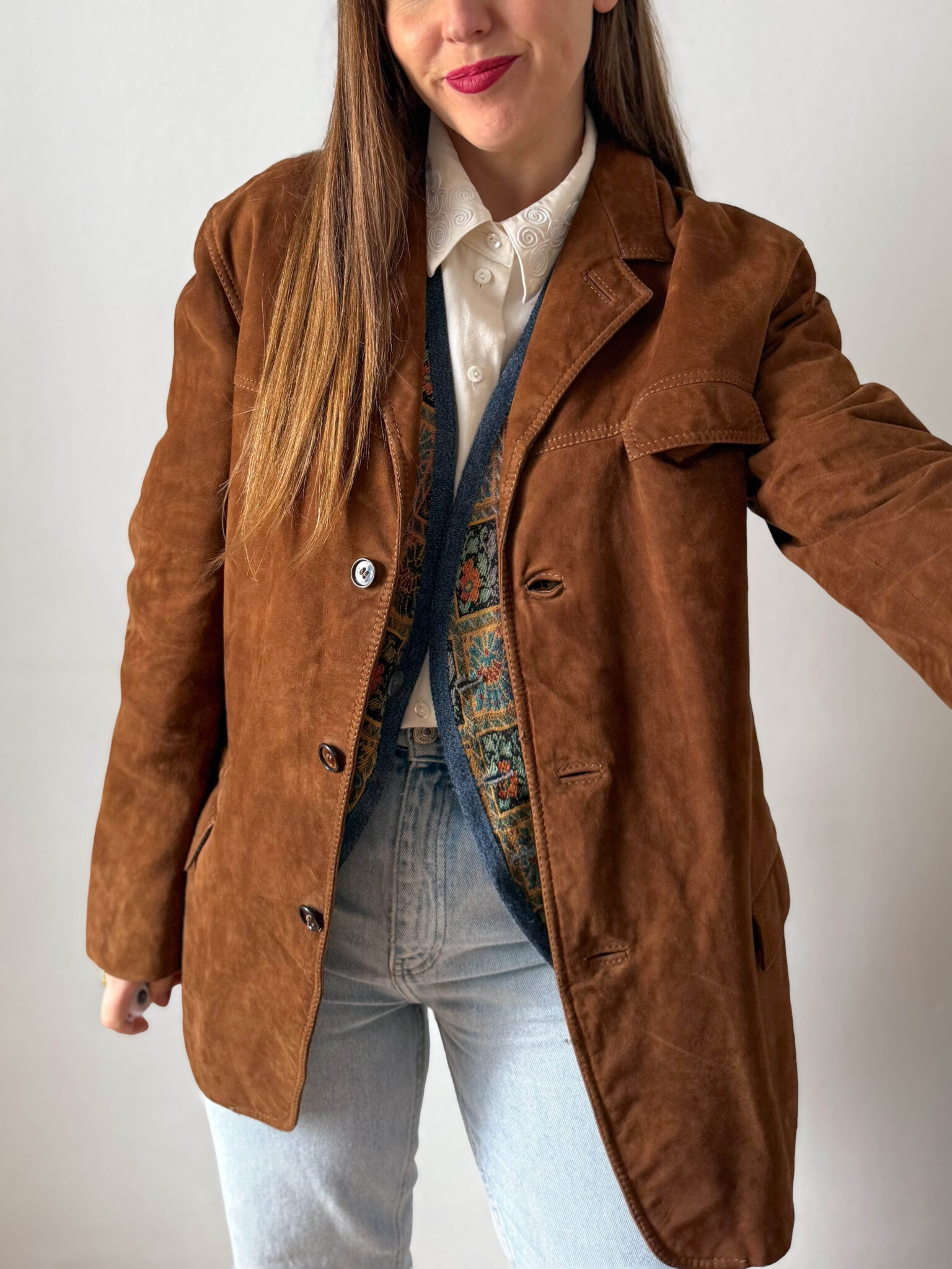 Blazer piel de ante (1) Imagen de Blazer piel de ante (1)