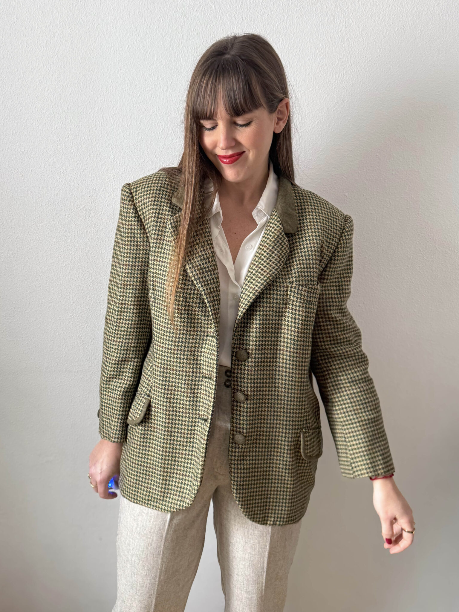 Imagen de Blazer verde pata gallo (3)