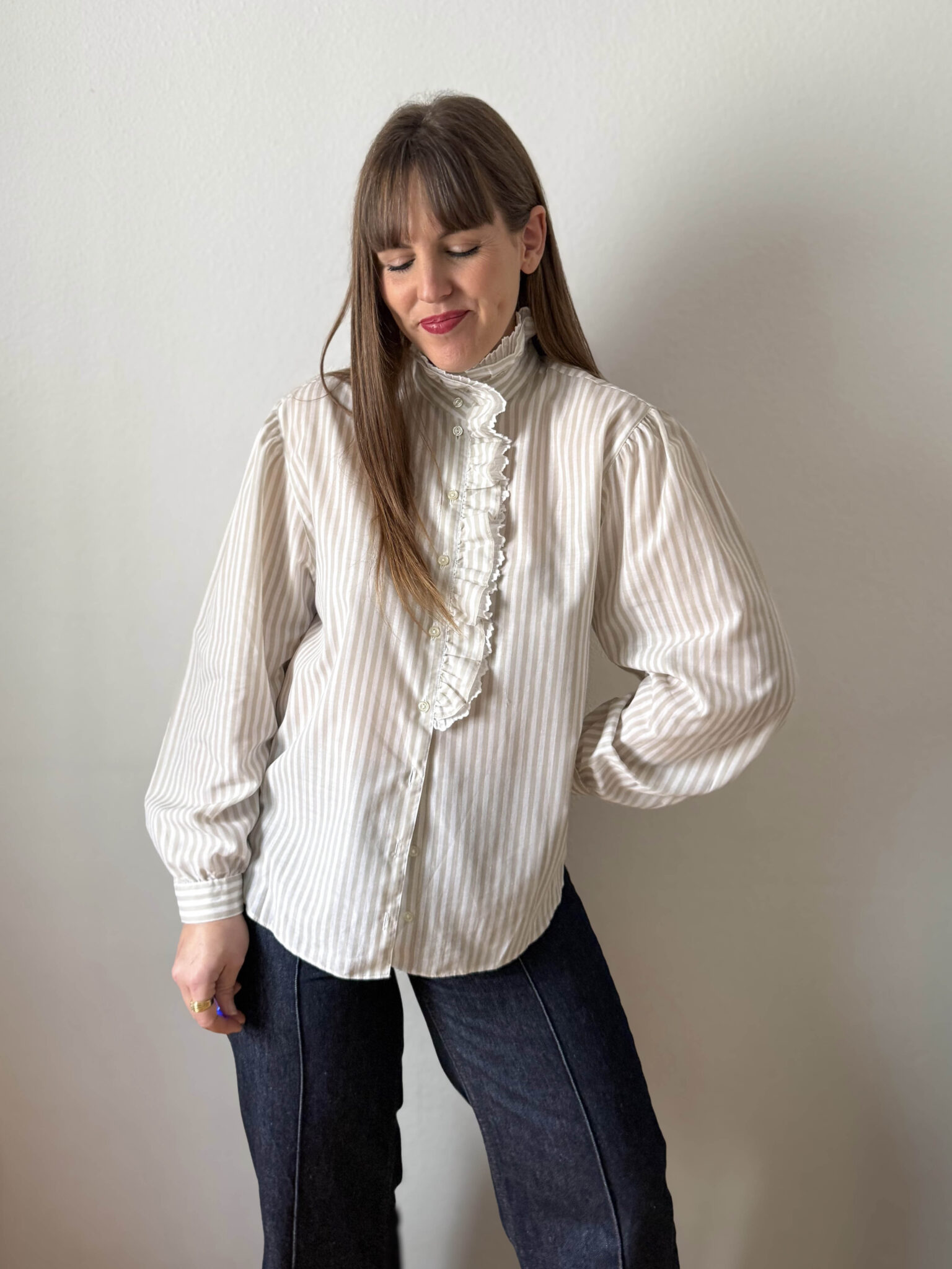 Imagen de Blusa rayas volante (2)