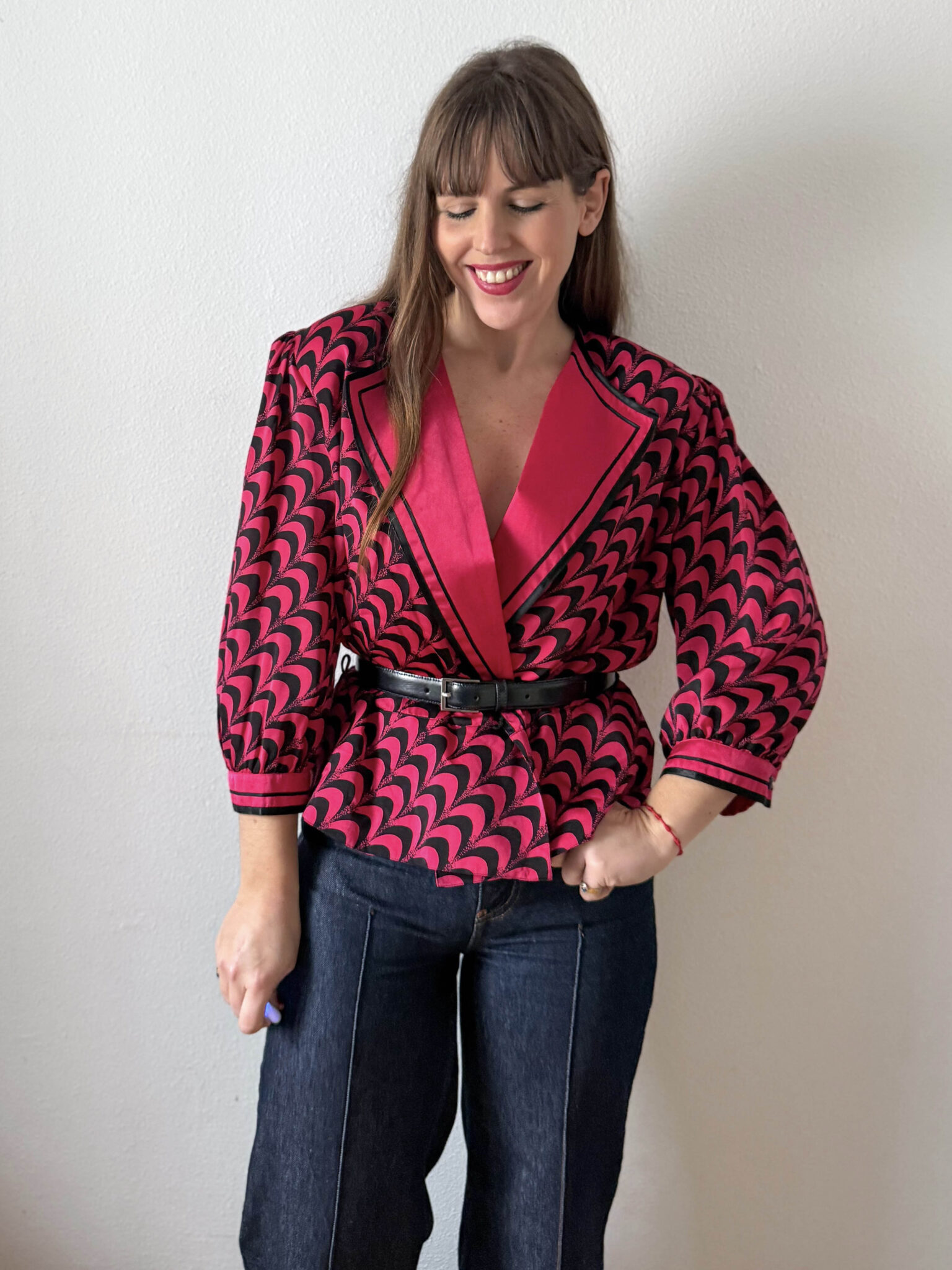 Imagen de Blusa satinada bicolor (3)