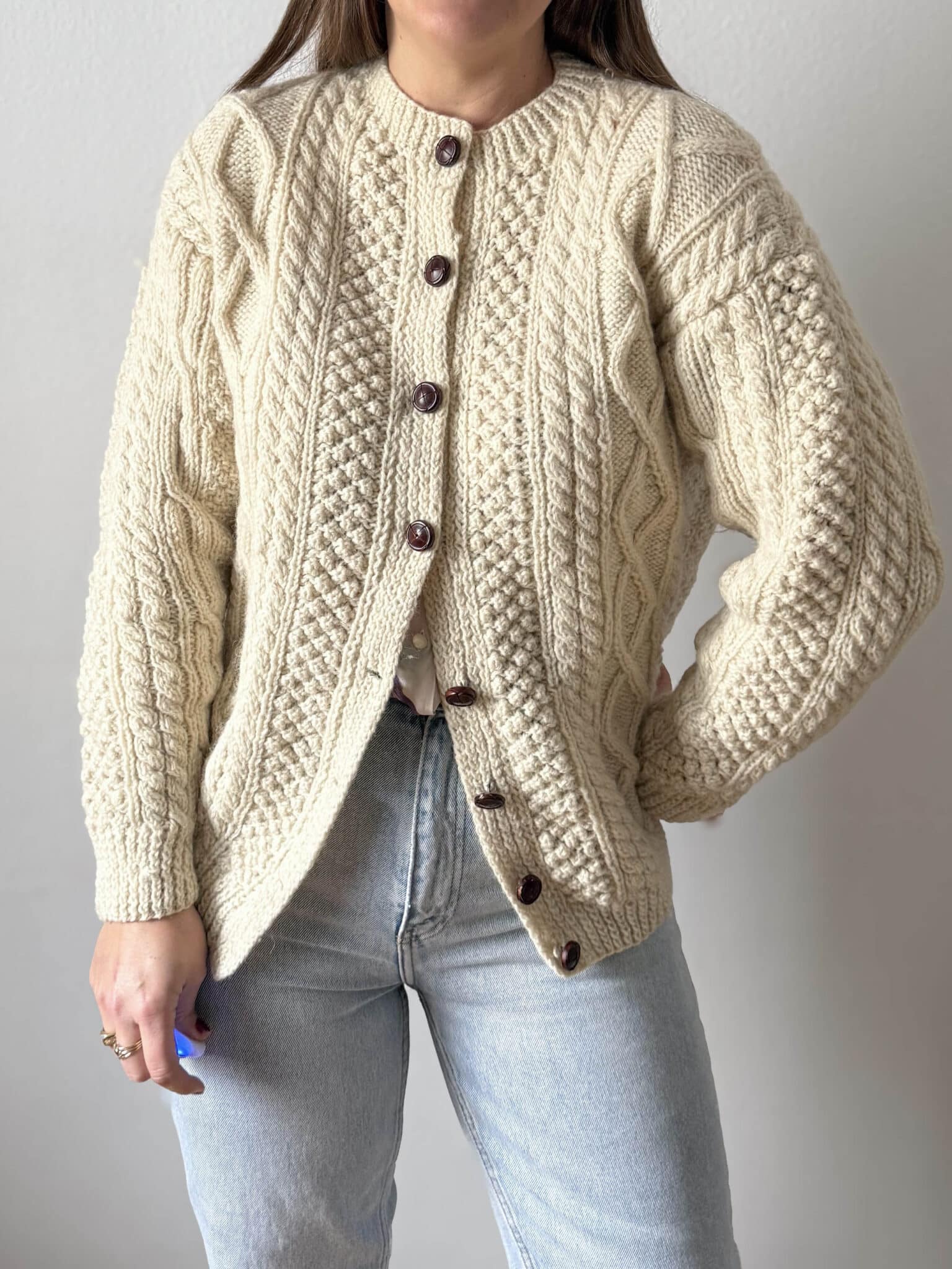 Cardigan punto irlandes (1) Imagen de Cardigan punto irlandes (1)