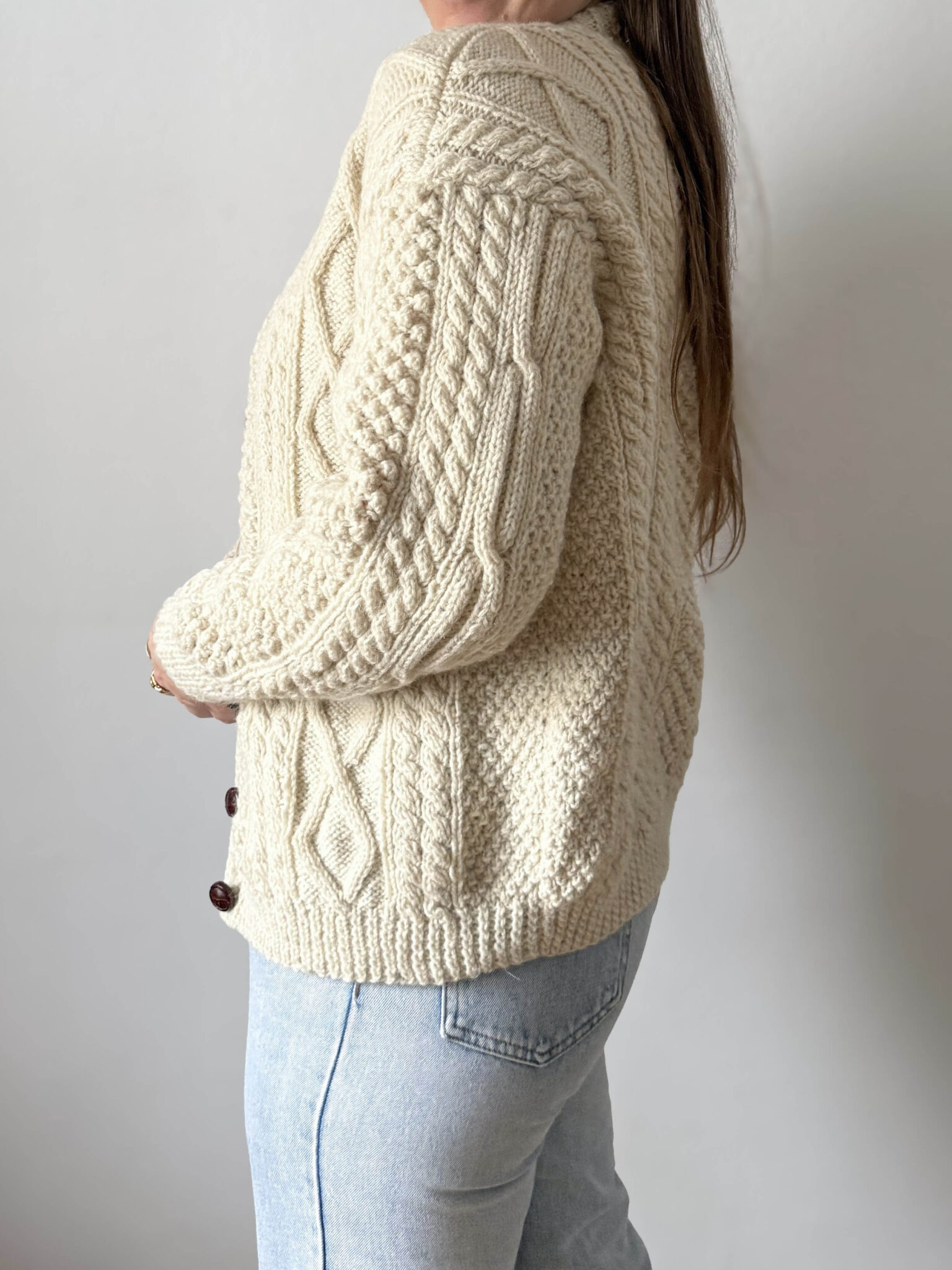 Imagen de Cardigan punto irlandes (5)