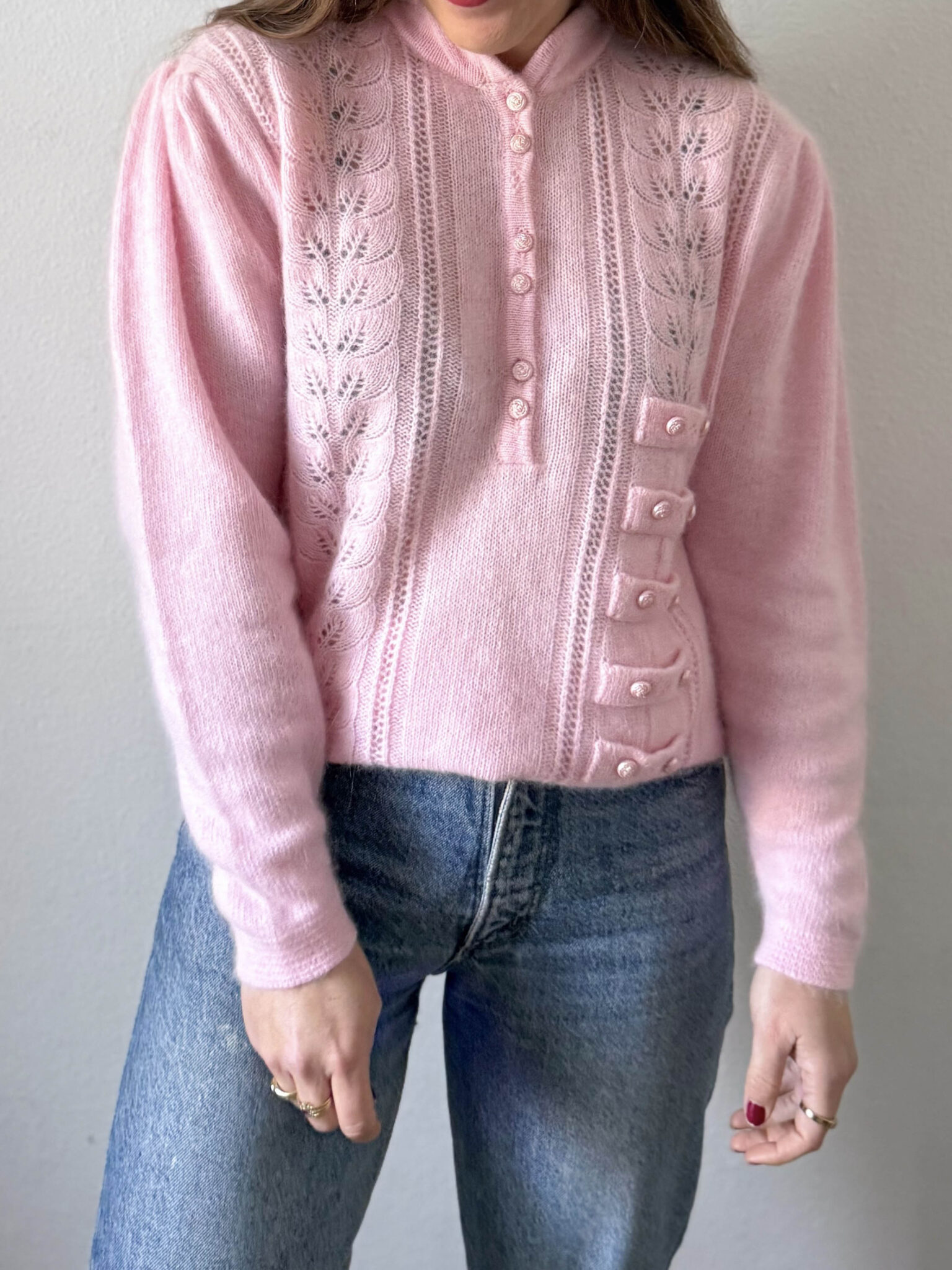 Jersey rosa mohair (3) Imagen de Jersey rosa mohair (3)