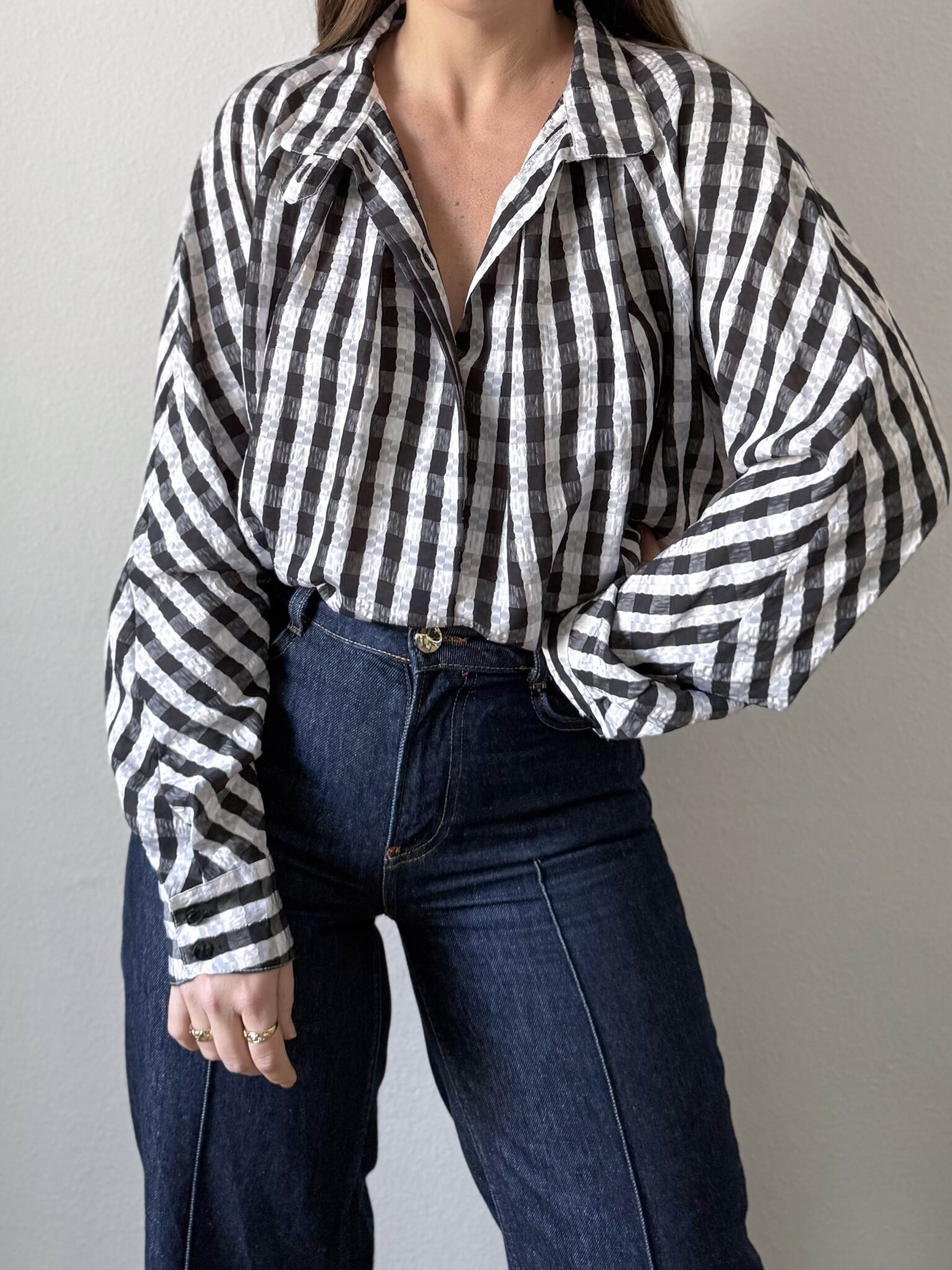 Imagen de Blusa fruncida vichy (6)