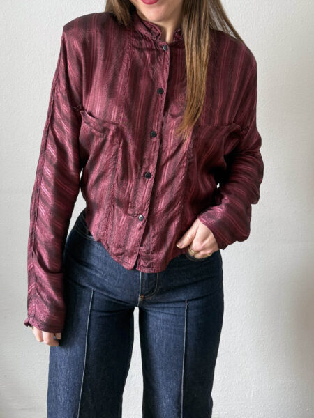 Imagen de Blusa satinada cuello mao (3)