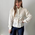 Imagen de Blusa satinada marfil (3)