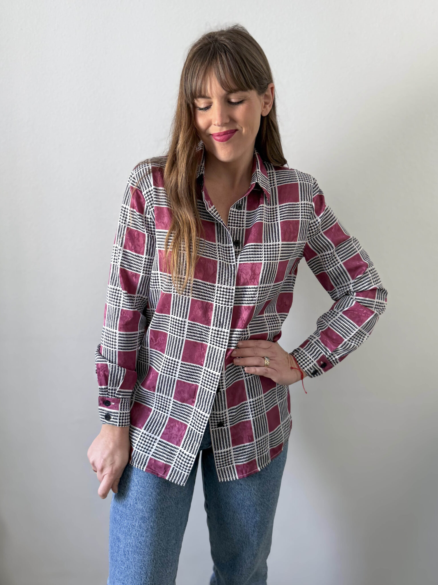 Imagen de Camisa cuadros satinada (2)