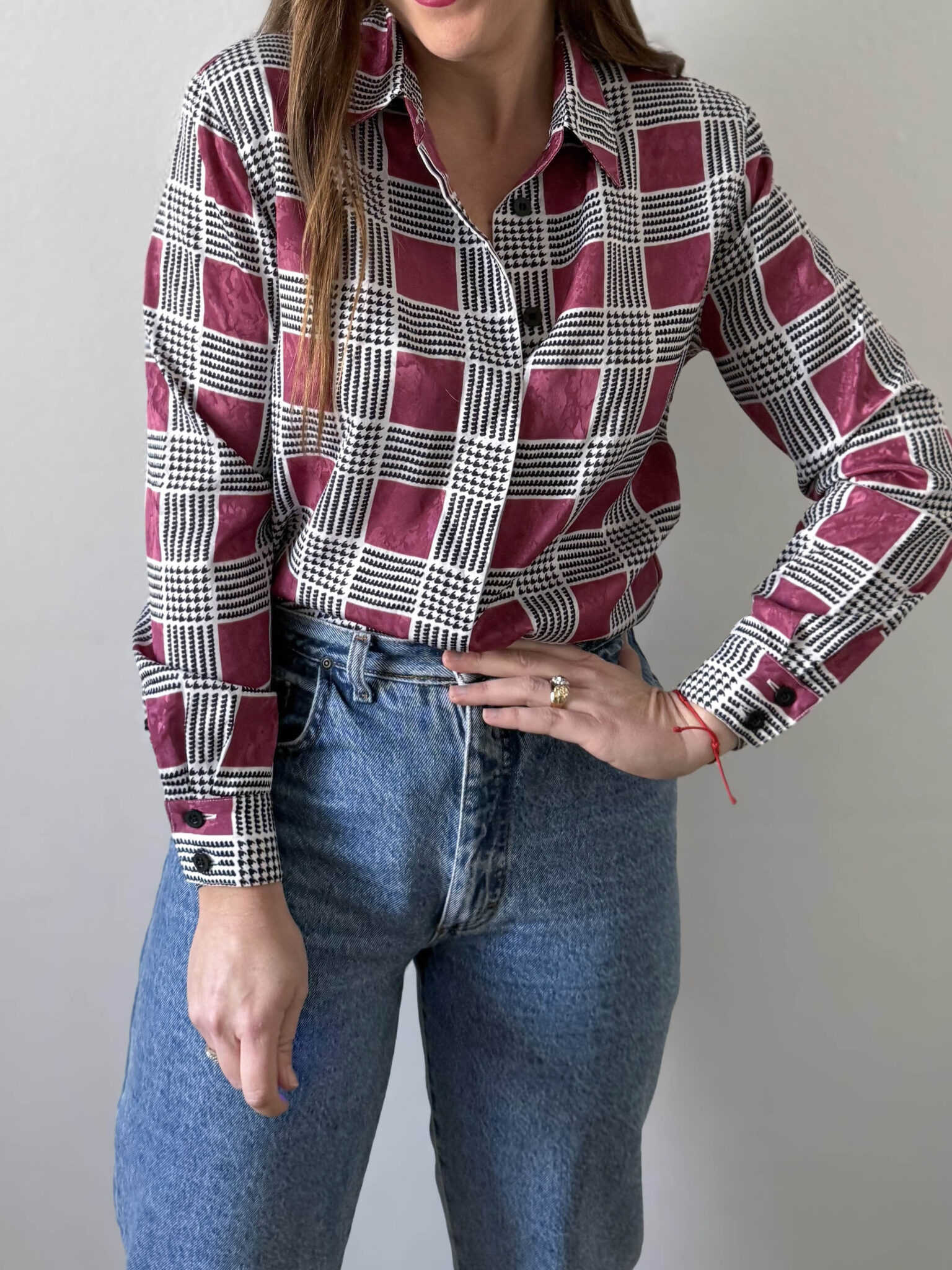 Imagen de Camisa cuadros satinada (4)