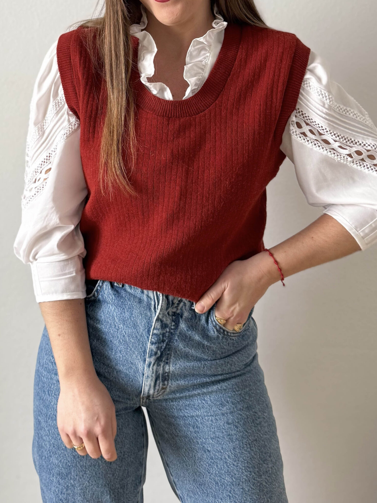 Chaleco punto alemania (5) Imagen de Chaleco punto alemania (5)