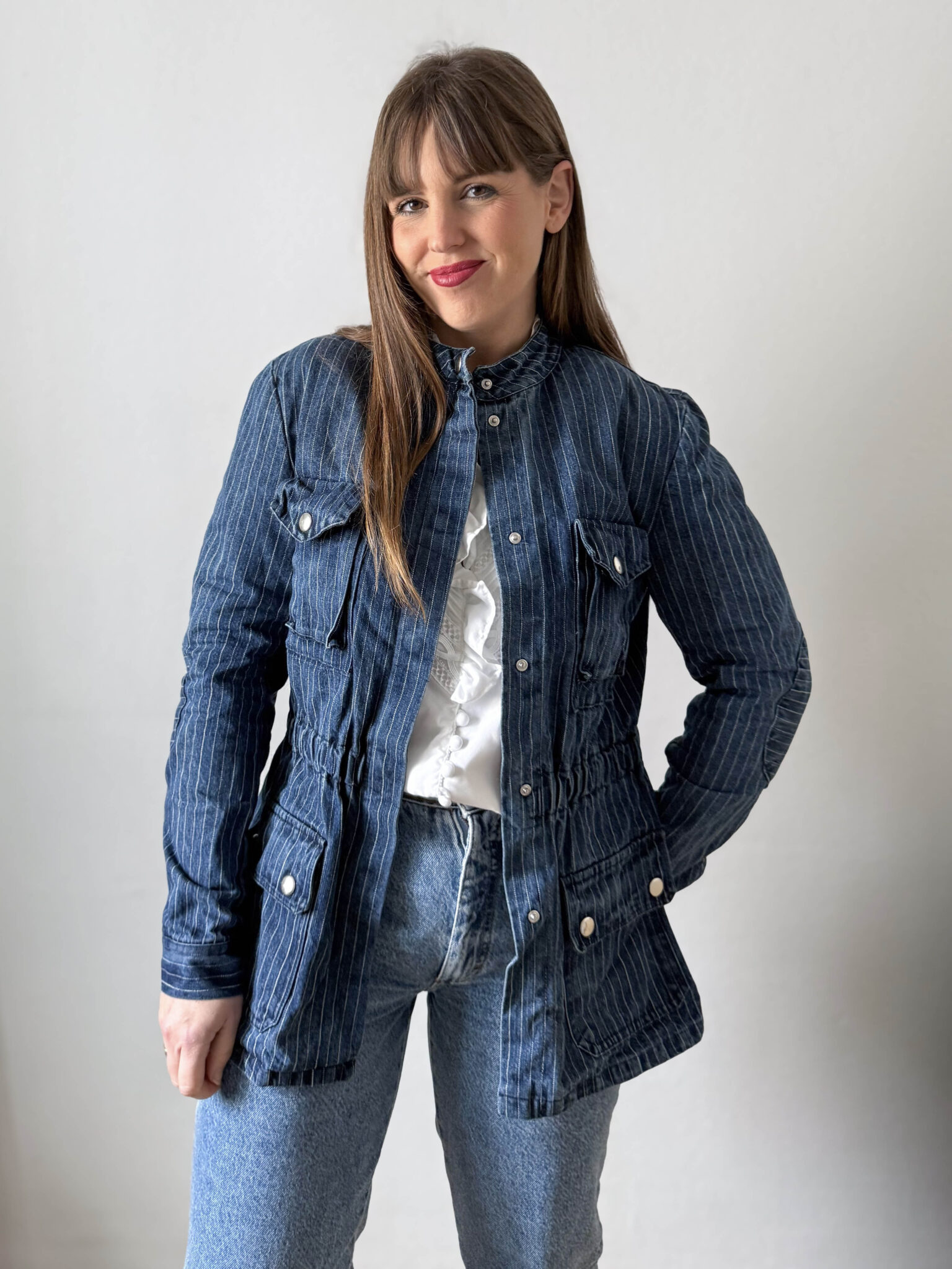 Imagen de Chaqueta denim rayas (2)