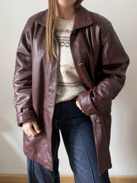 Imagen de Chaqueta granate piel (1)