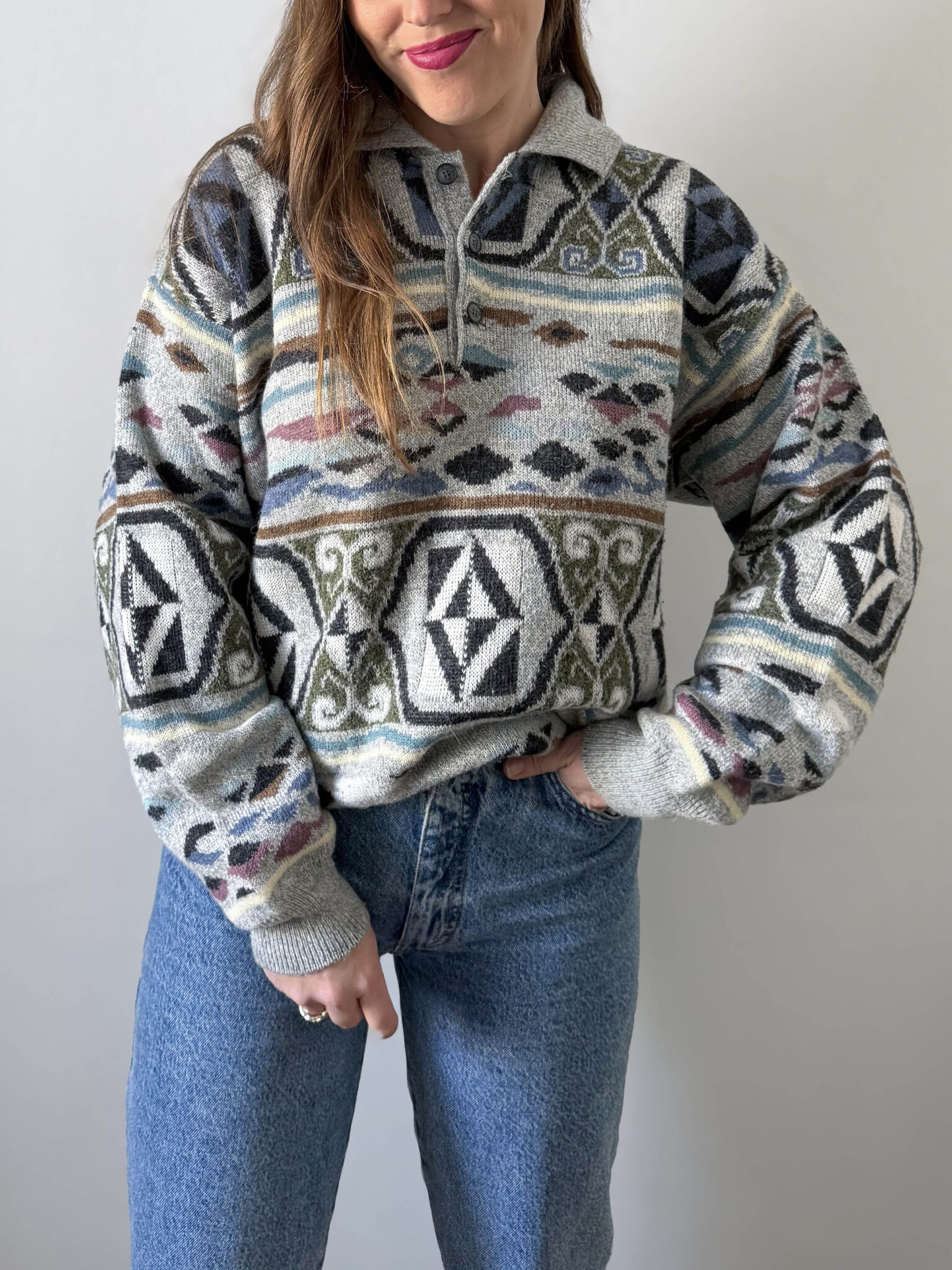 Jersey polo estampado (1) Imagen de Jersey polo estampado (1)