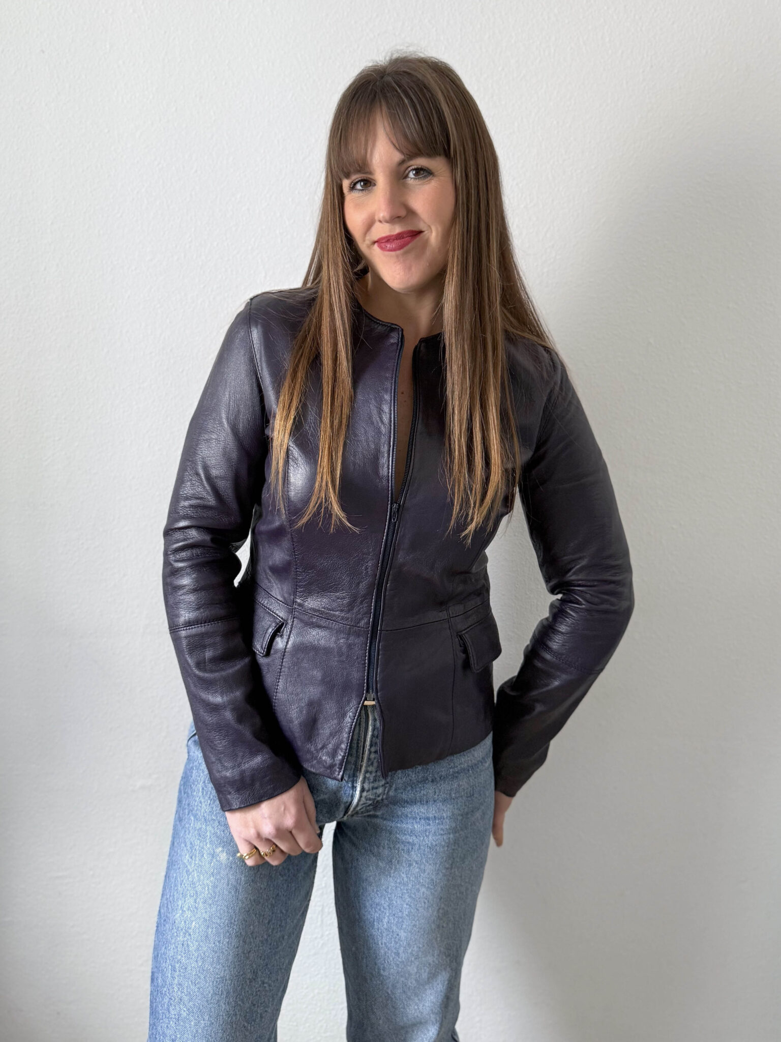 Imagen de Chaqueta piel morada (4)