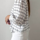 Imagen de Blusa cuello mao con cuadros (4)