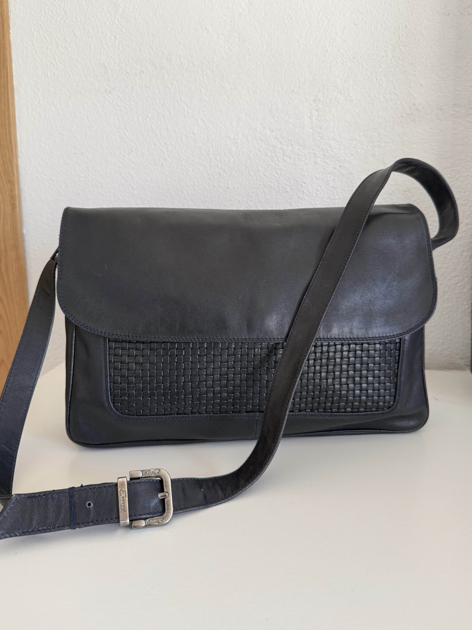 Bolso italiano piel azul (1) Imagen de Bolso italiano piel azul (1)