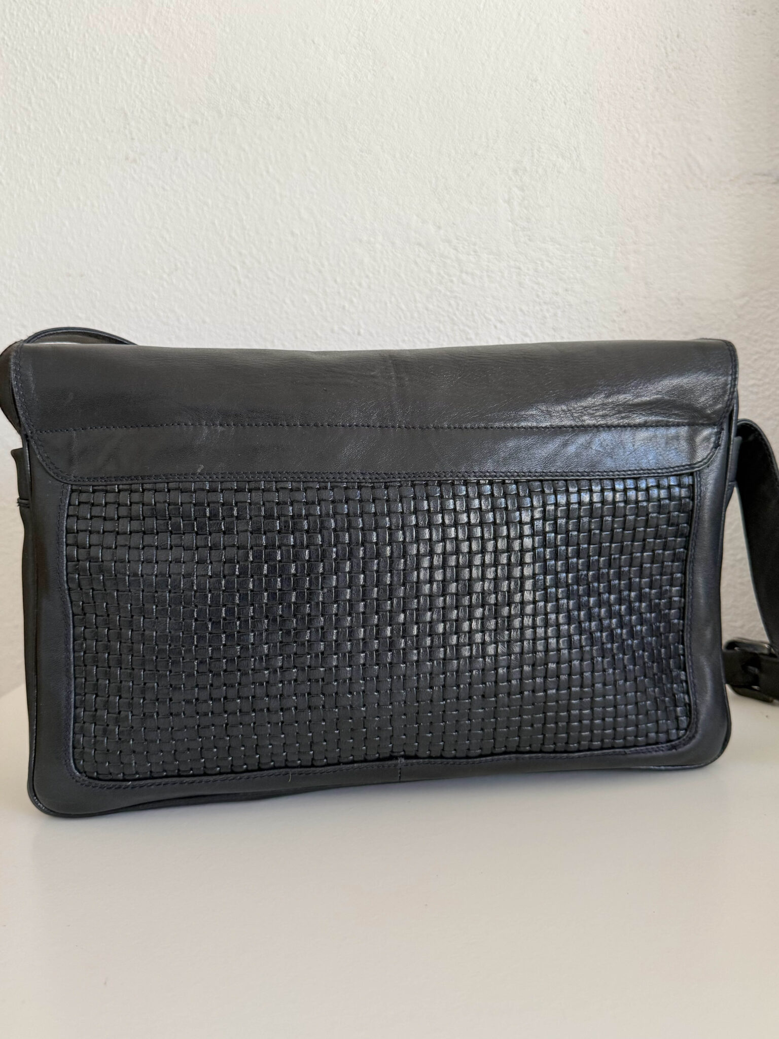 Imagen de Bolso italiano piel azul (3)