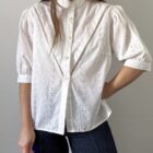 Blusa blanca tejido bordado