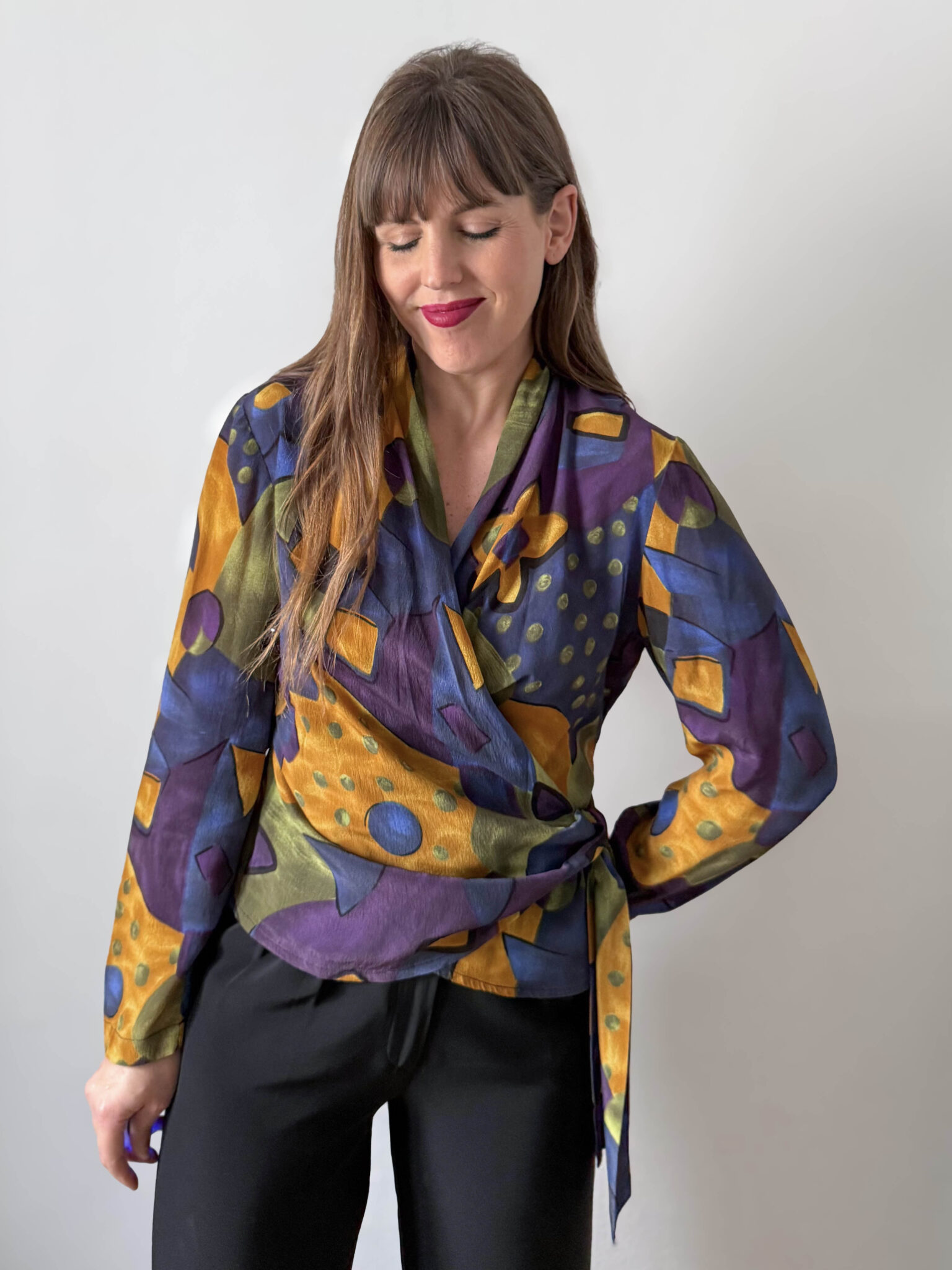 Imagen de Blusa colorida cruzada (1)