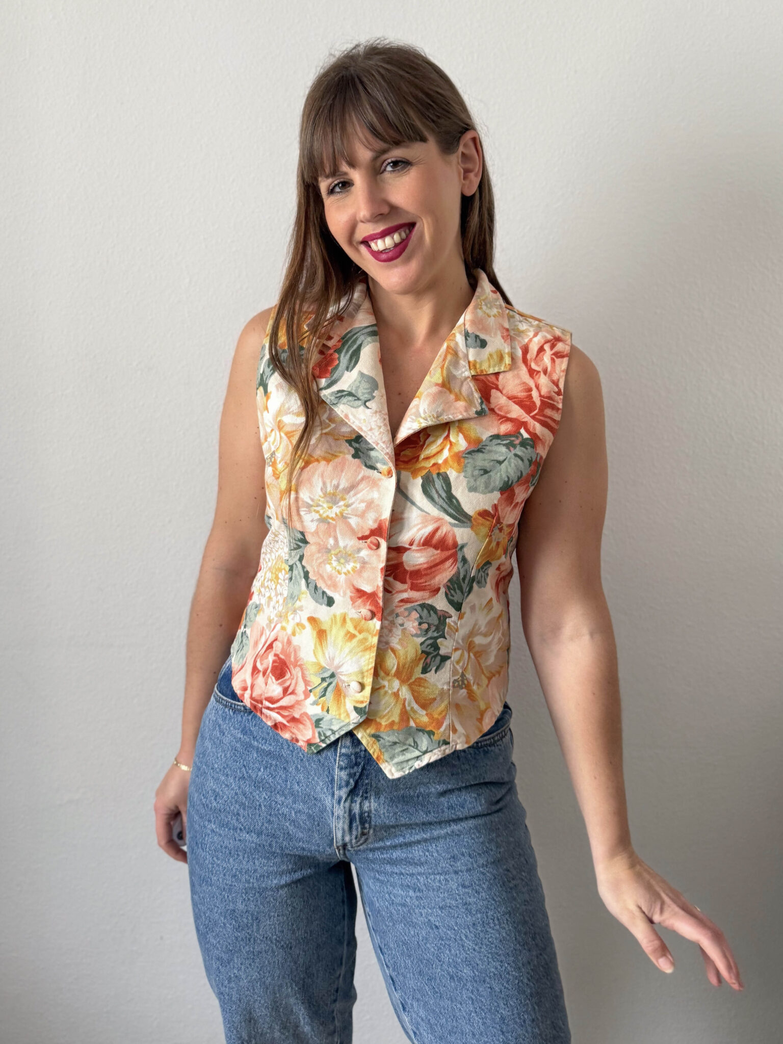 Imagen de Chaleco benetton flores (2)