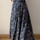 Imagen de Falda flores tonos azules (1)