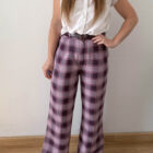 Imagen de Pantalon cuadros morados (2)