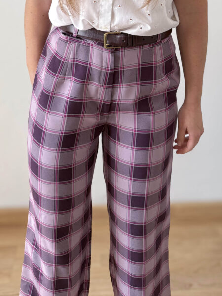 Imagen de Pantalon cuadros morados (5)