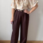 Imagen de Pantalon pinzas color vino (2)