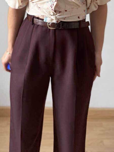 Imagen de Pantalon pinzas color vino (5)
