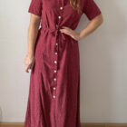 Imagen de Vestido granate con lunares (1)