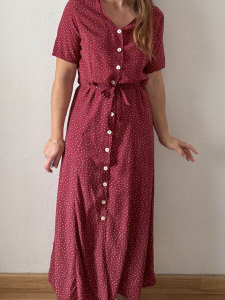 Imagen de Vestido granate con lunares (2)