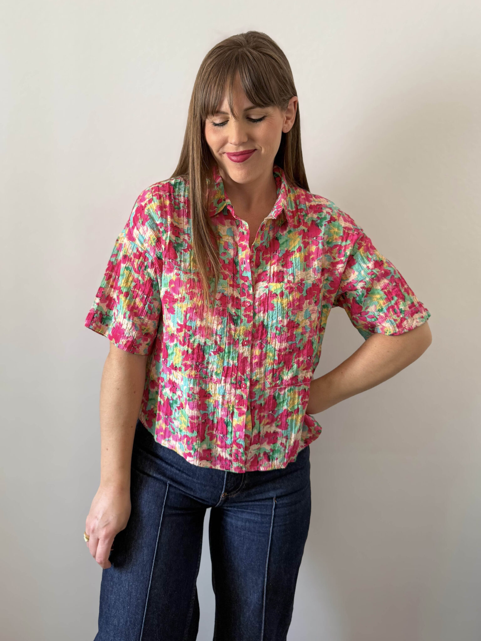 Imagen de Camisa plisada flores (2)