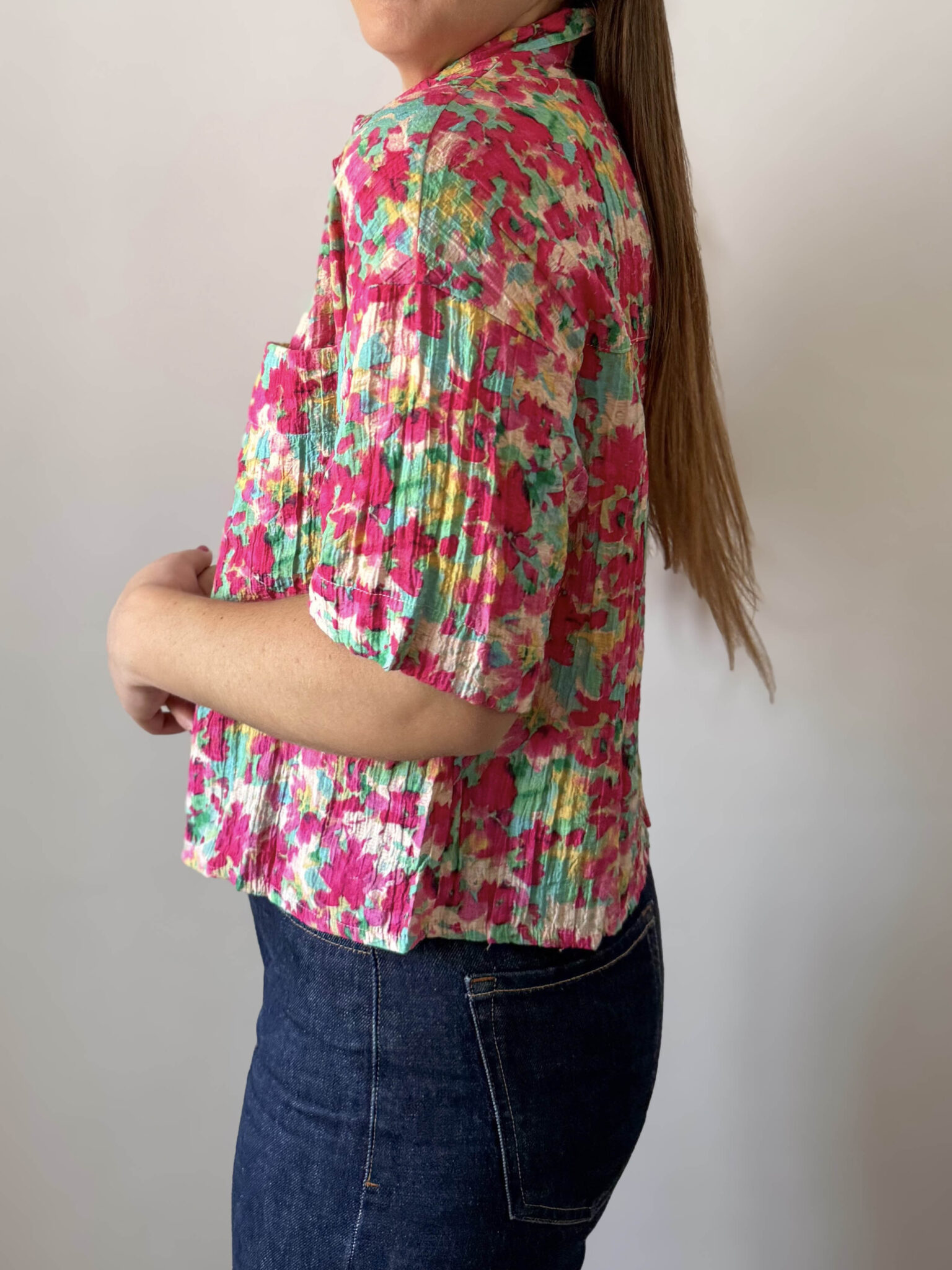 Imagen de Camisa plisada flores (3)