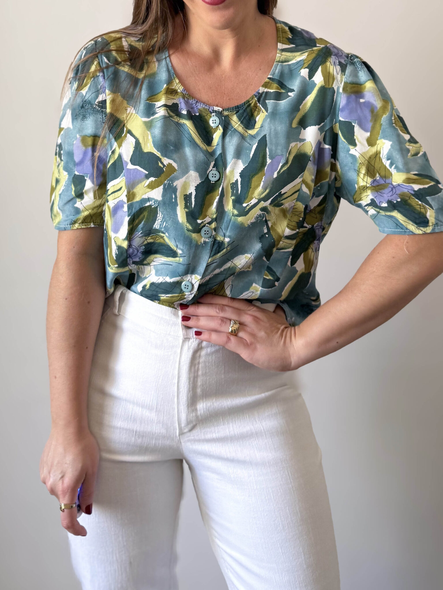 Imagen de Blusa tonos verdosos (8)