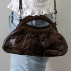 Imagen de Bolso piel serpiente fruncido (1)