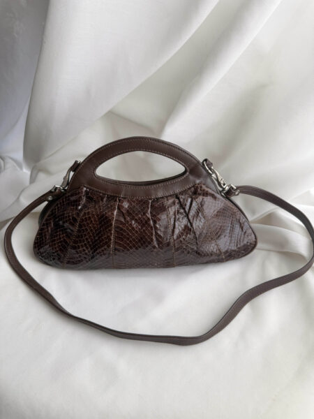 Imagen de Bolso piel serpiente fruncido (2)