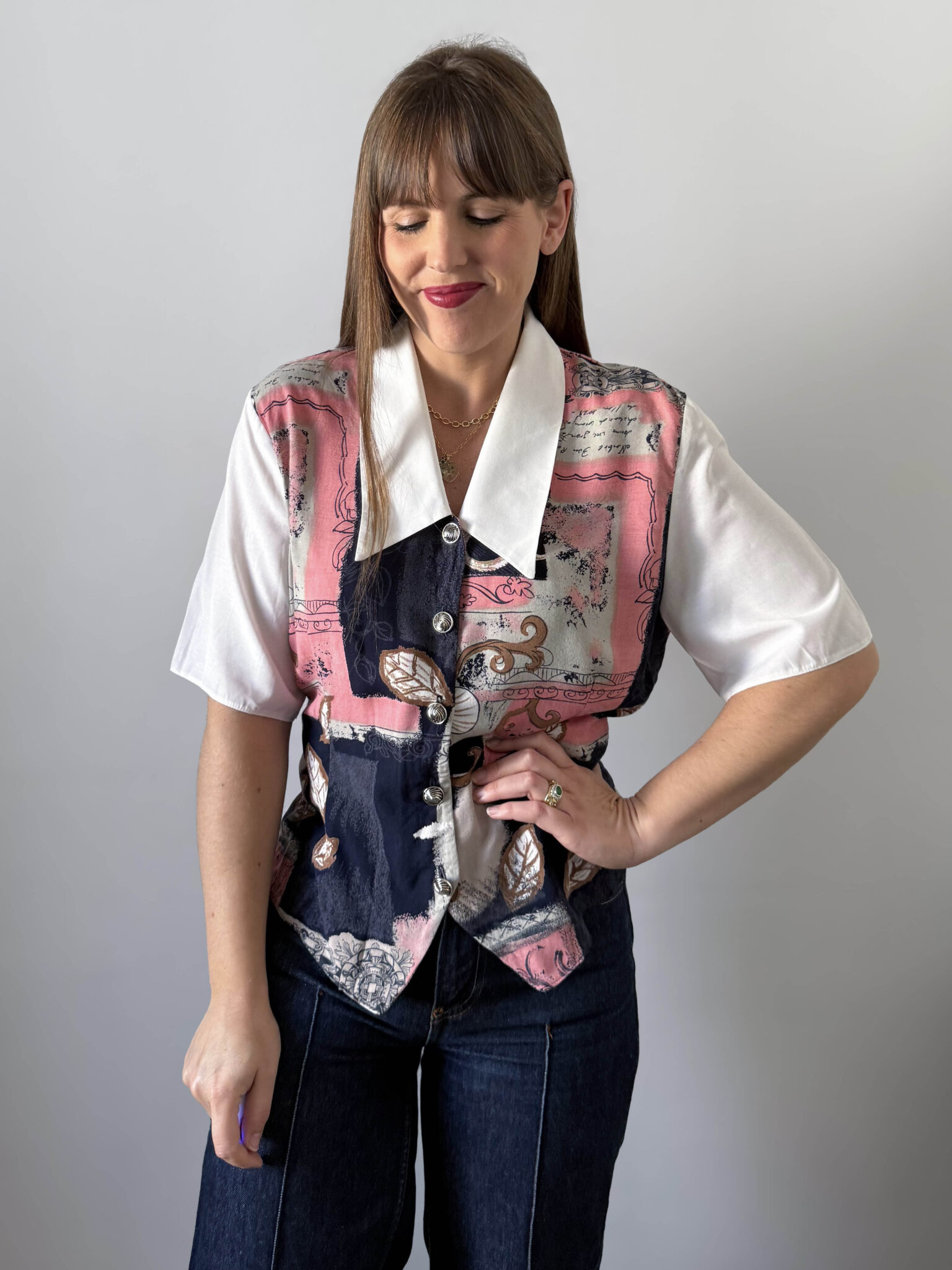 Imagen de Camisa efecto chaleco estampado (1)