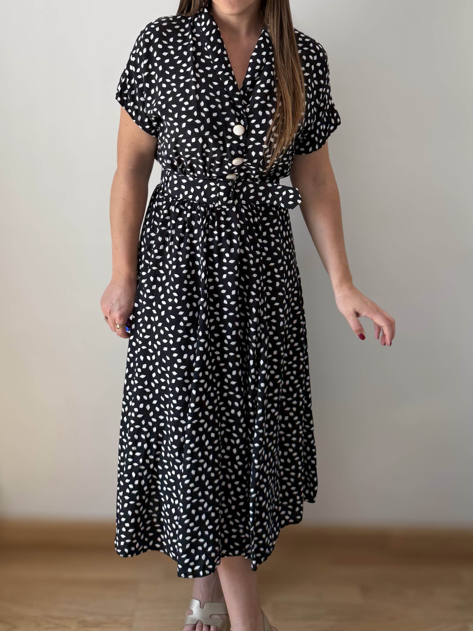 Imagen de Vestido bicolor fluido (4)