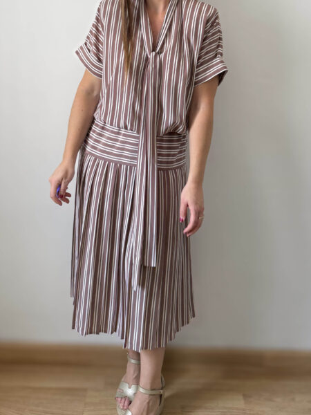 Imagen de Vestido de rayas marron (2)